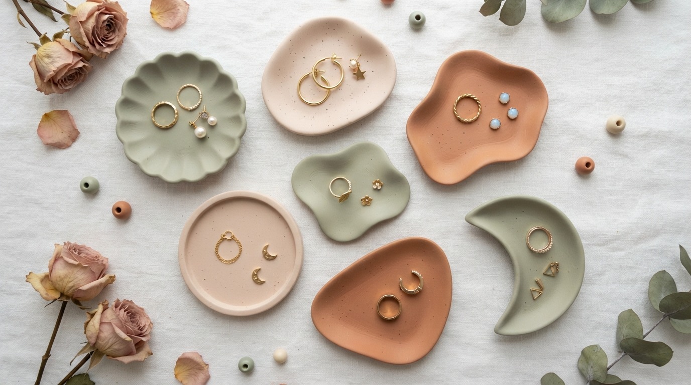 11 Clay Jewelry Trays for Organizing Rings and Earrings