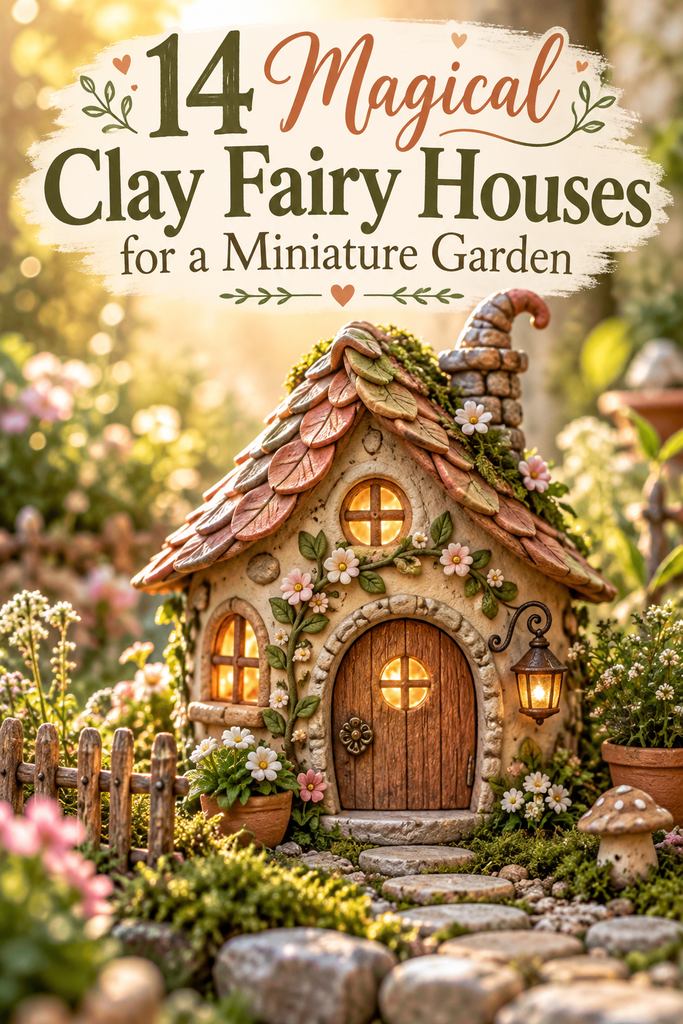 14 Magical Clay Fairy Houses for a Miniature Garden