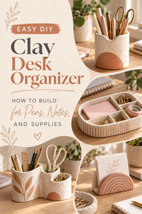How to Build a Clay Desk Organizer for Pens, Notes, and Supplies