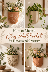 How to Make a Clay Wall Pocket for Flowers and Greenery