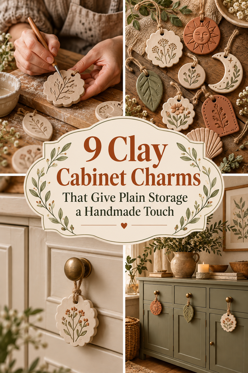 9 Clay Cabinet Charms That Give Plain Storage a Handmade Touch