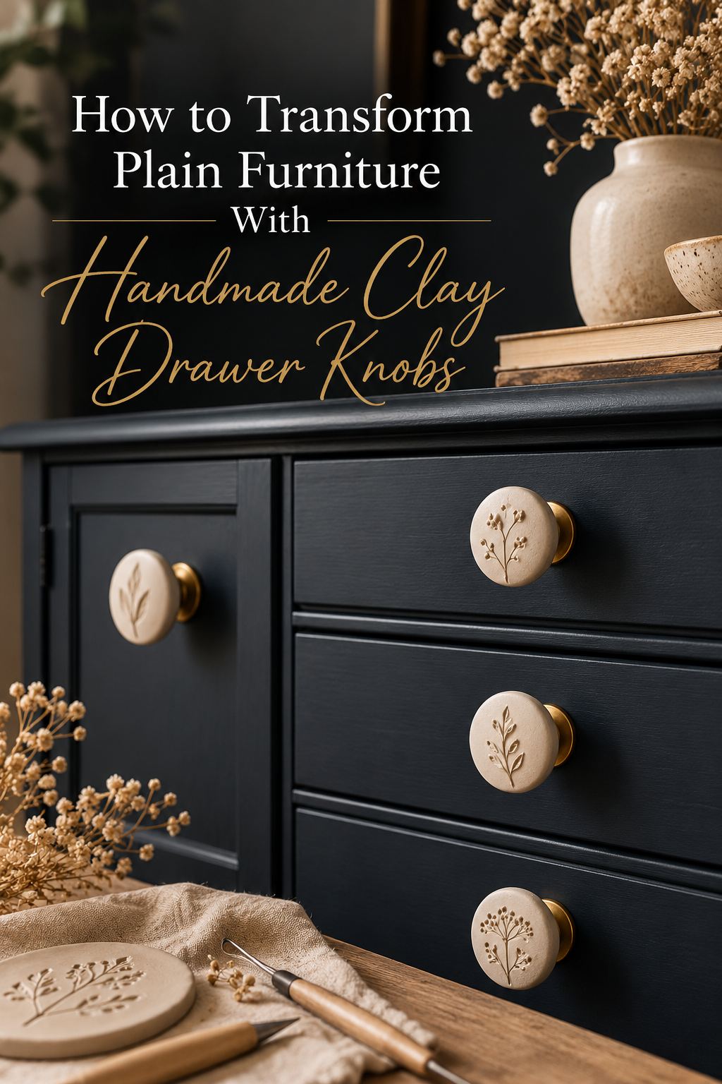How to Transform Plain Furniture With Handmade Clay Drawer Knobs
